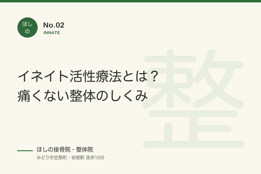 イネイト活性療法とは？痛くない整体のしくみ